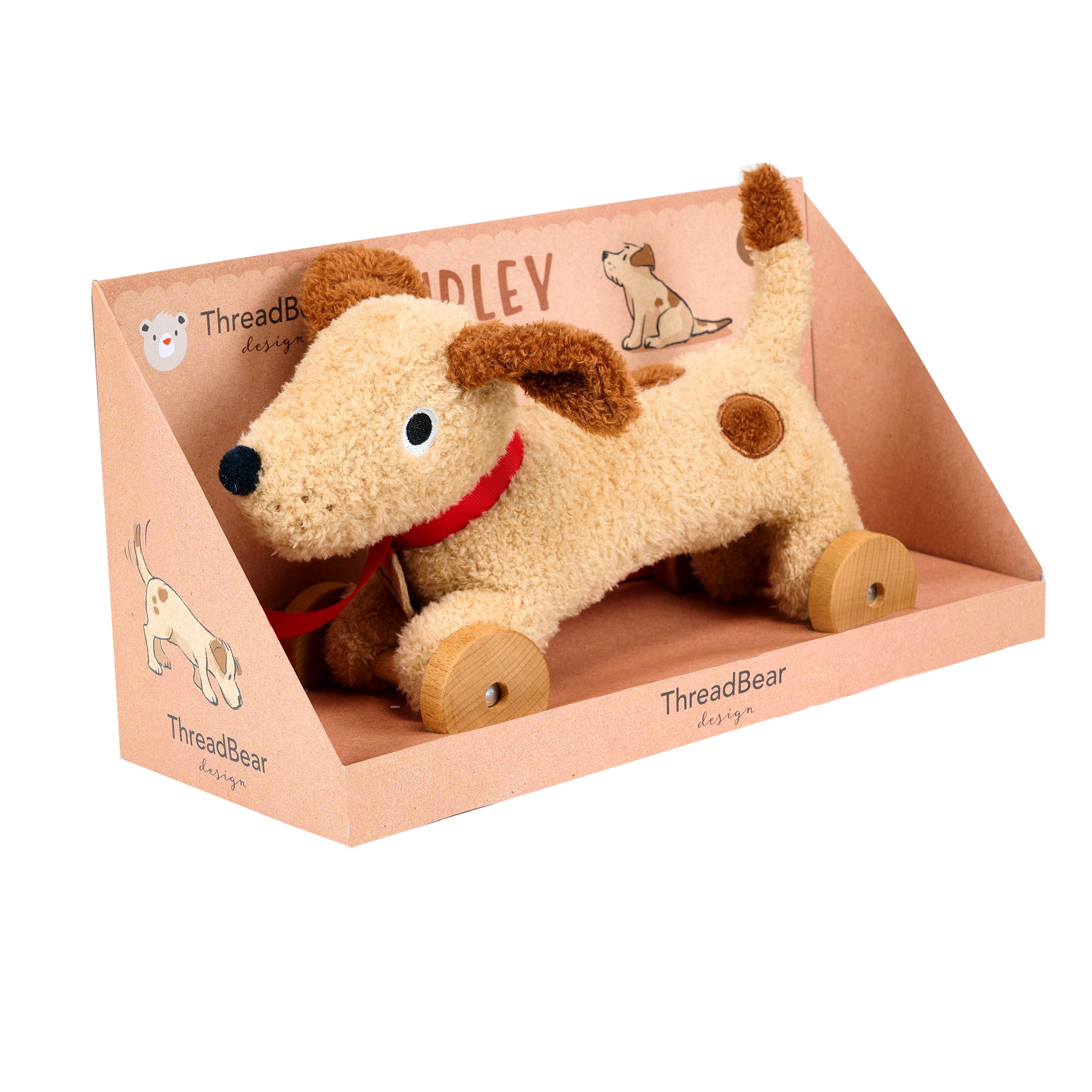 ThreadBear Design Dudley Pull Along Cuddly Dog