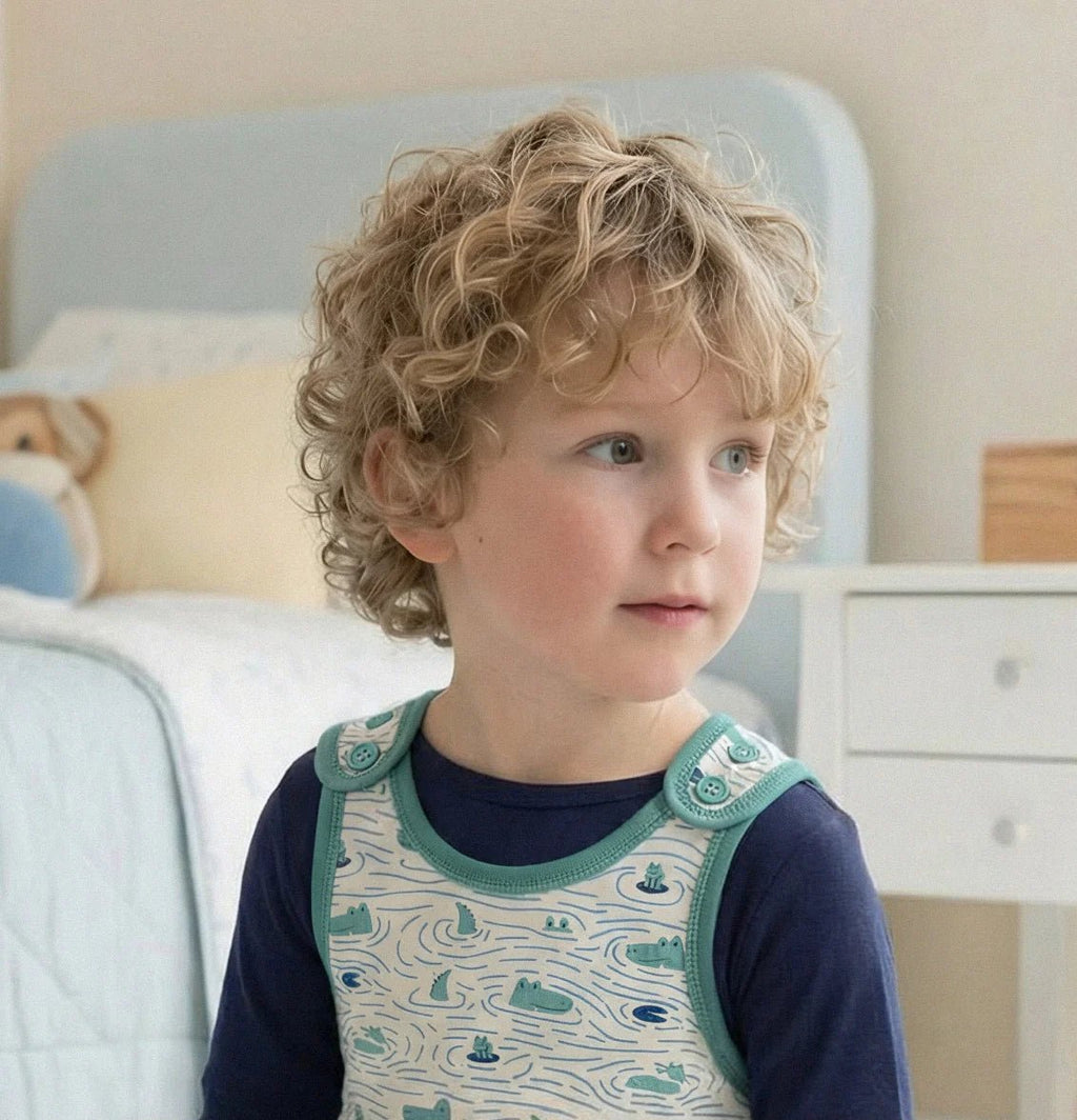 Dungaree Extender for Eczema Clothing Anti Scratch Footed Dungarees - Crocodile Print - Baby&More