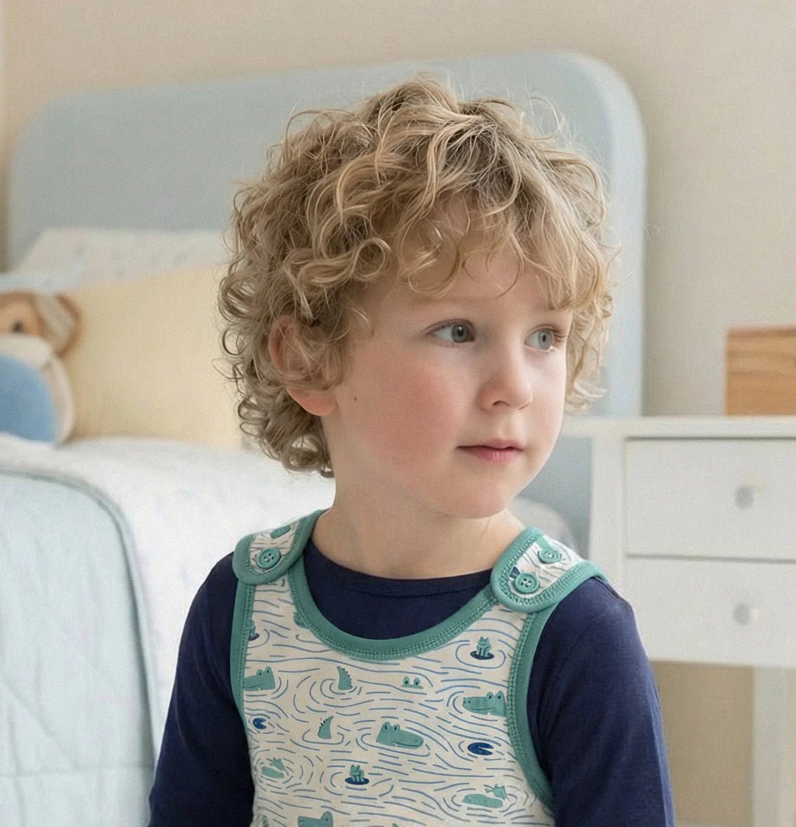Dungaree Extender for Eczema Clothing Anti Scratch Footed Dungarees - Crocodile Print - Baby&More