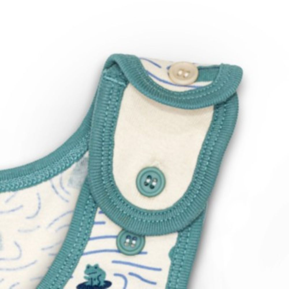 Dungaree Extender for Eczema Clothing Anti Scratch Footed Dungarees - Crocodile Print - Baby&More