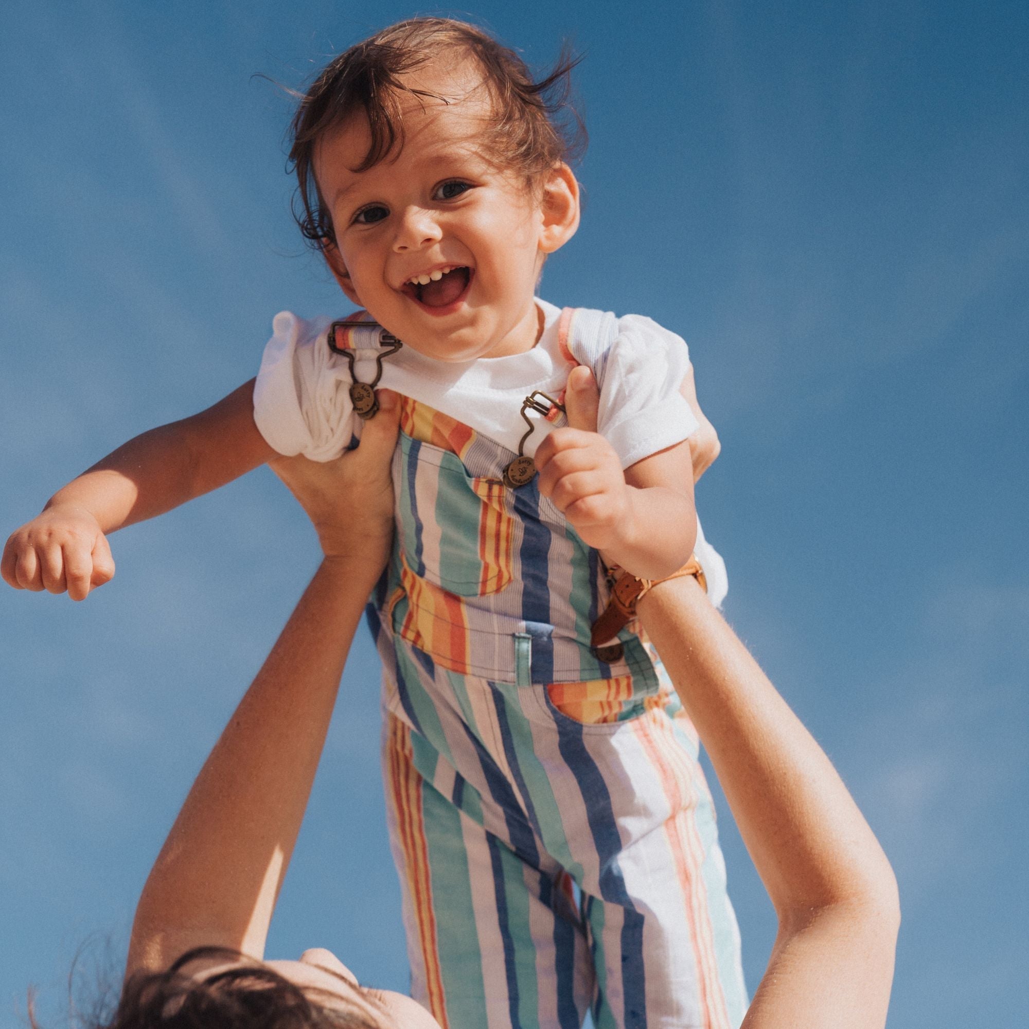 Dotty Dungarees Cotton Dungarees - Kingfisher