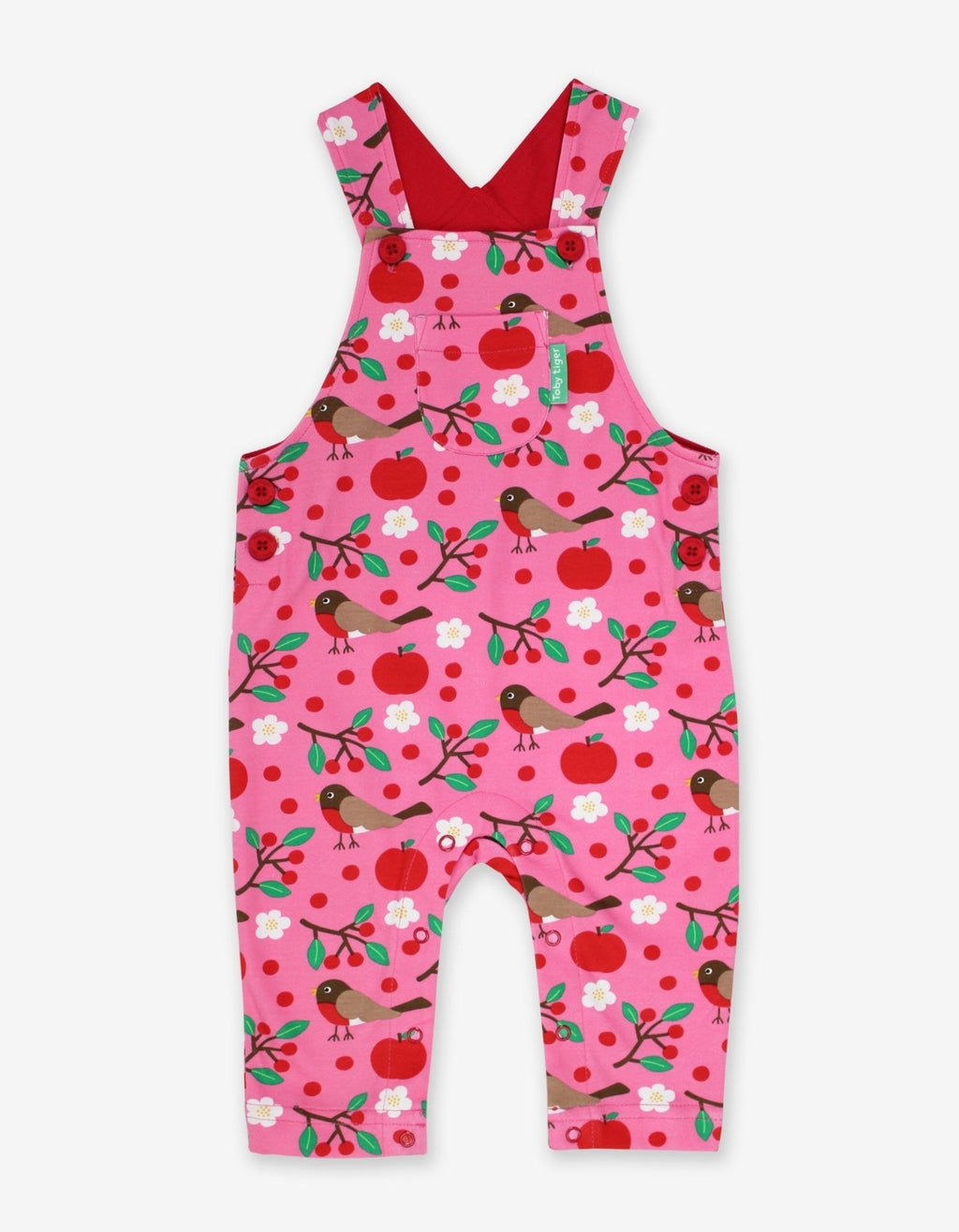 Toby Tiger Organic Dungarees - Robin Print