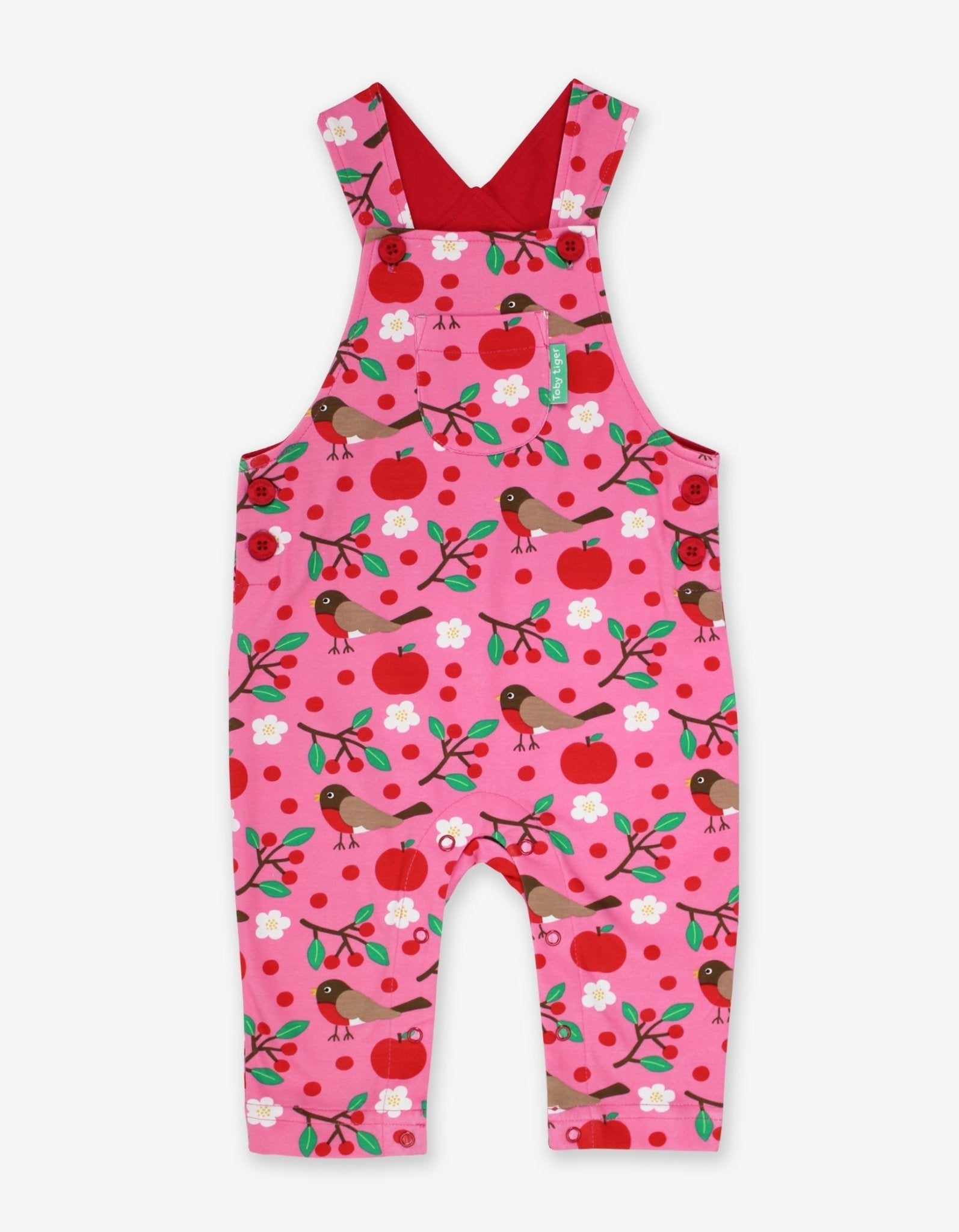 Toby Tiger Organic Dungarees - Robin Print