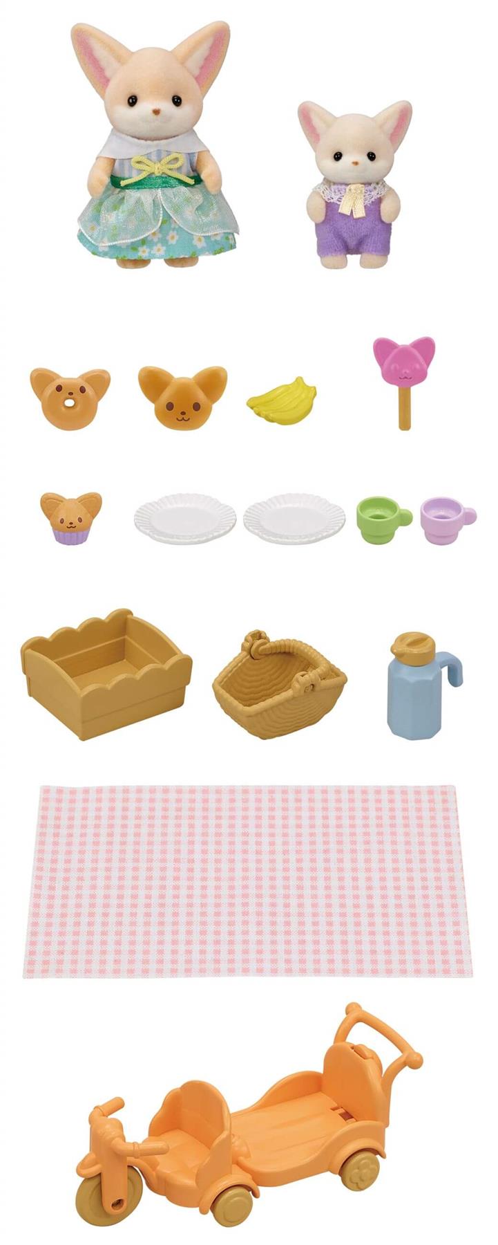 Sylvanian Families - Sunny Picnic Set Fennec Fox Sister & Baby