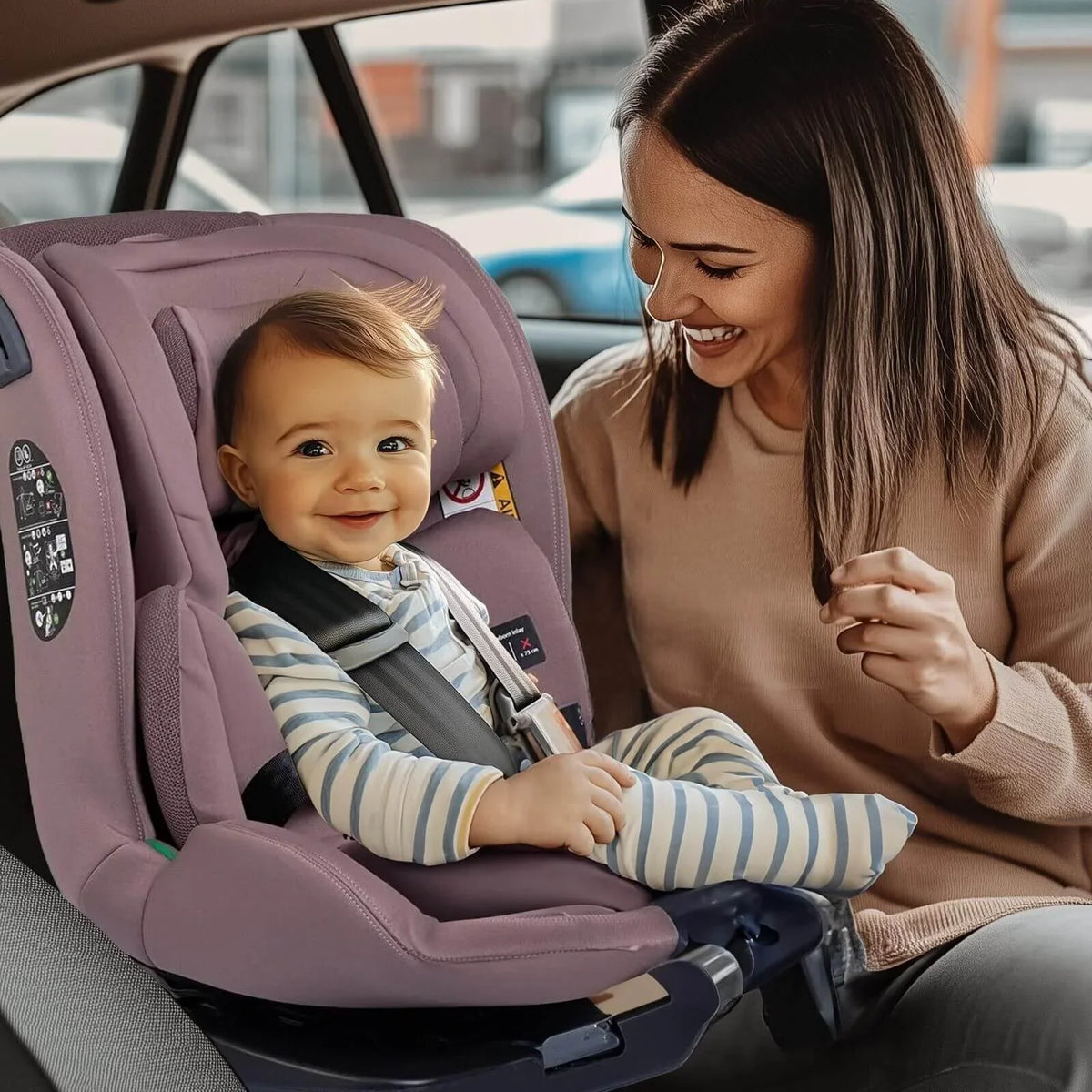 baby plus Pixi i-Size Group 0+/1/2/3 (Birth to 12 Years) Car Seat - Pink