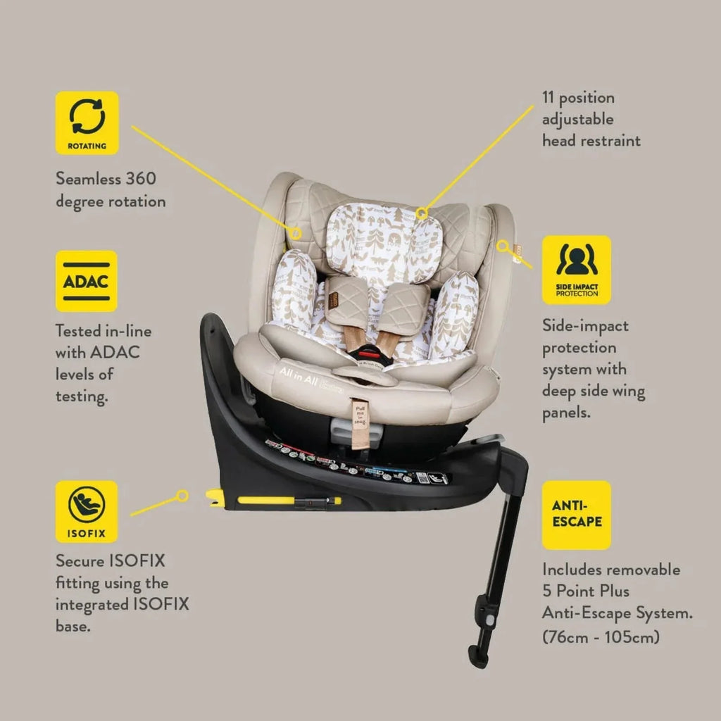 Cosatto All in All Extra i-Size 360 Group 0/1/2/3 Car Seat - Whisper