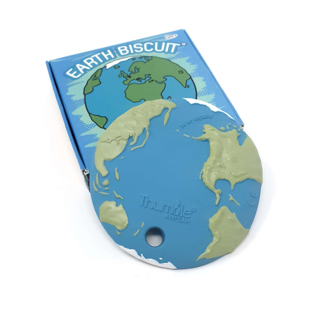 Natural Rubber Space Teether Baby Toy - Earth Biscuit® Planet Earth