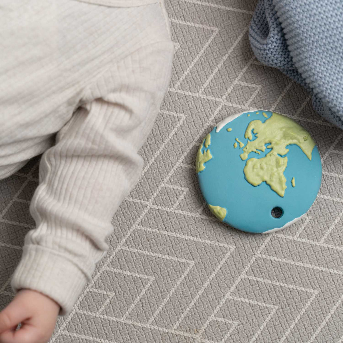 Natural Rubber Space Teether Baby Toy - Earth Biscuit® Planet Earth