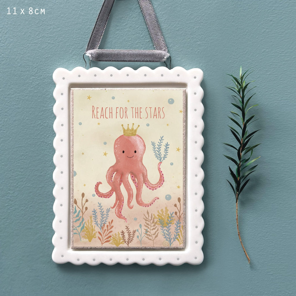 East of India Porcelain Frame - Reach For The Stars - Baby&More