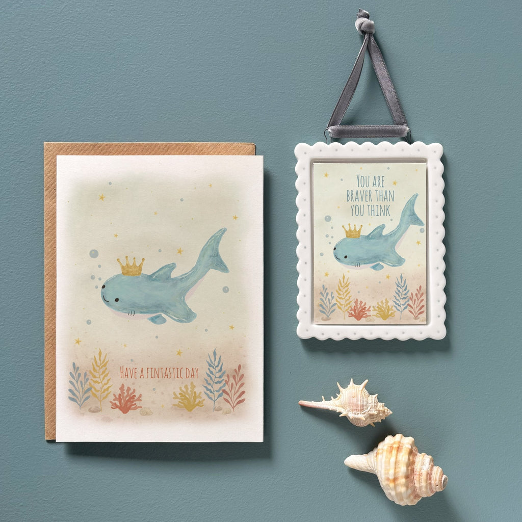 East of India Porcelain Frame - You Are Braver Than You Think - Baby&More