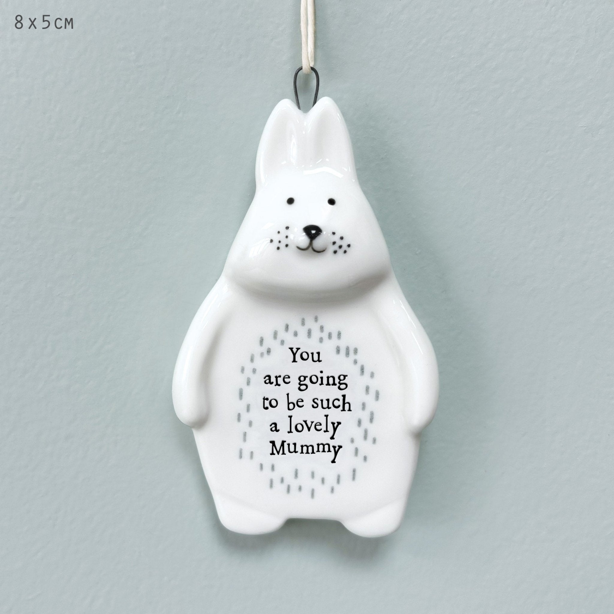East of India Rabbit Hanger - You Are Going to be Such a Lovely Mummy - Baby&More