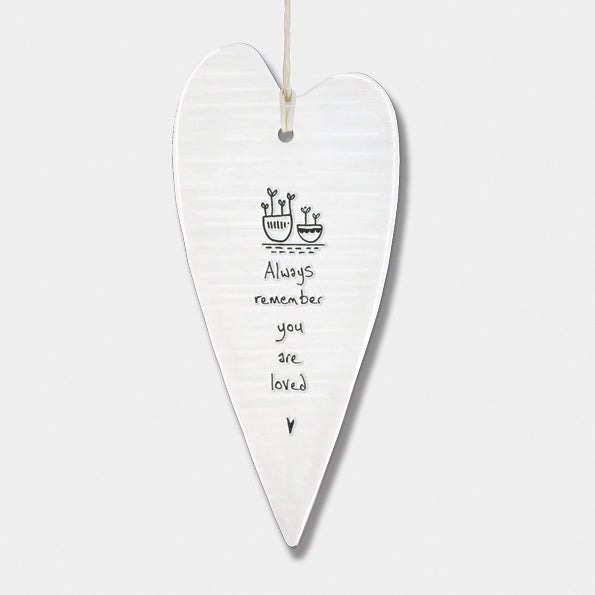 East of India Wobbly Long Heart - Always Remember You are Loved - Baby&More