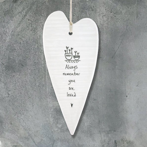 East of India Wobbly Long Heart - Always Remember You are Loved - Baby&More