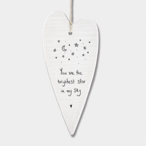 East of India Wobbly Long Heart - You are the Brightest Star in my Sky - Baby&More