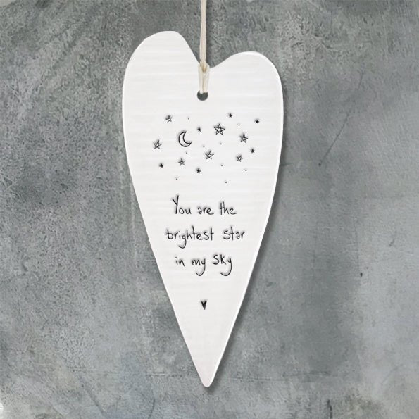 East of India Wobbly Long Heart - You are the Brightest Star in my Sky - Baby&More