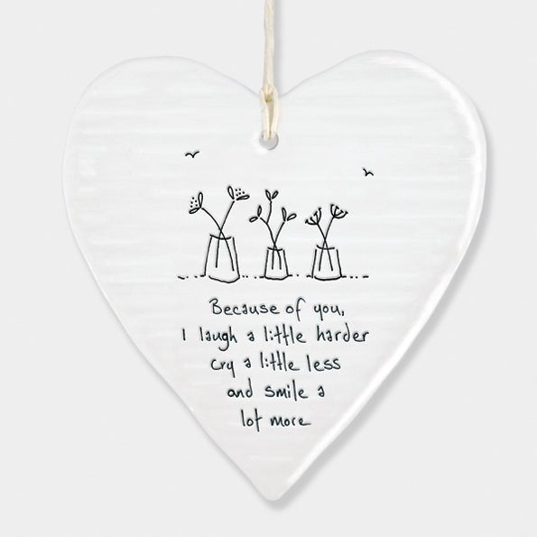 East of India Wobbly Round Heart - Because of You, I Laugh a Little Harder - Baby&More