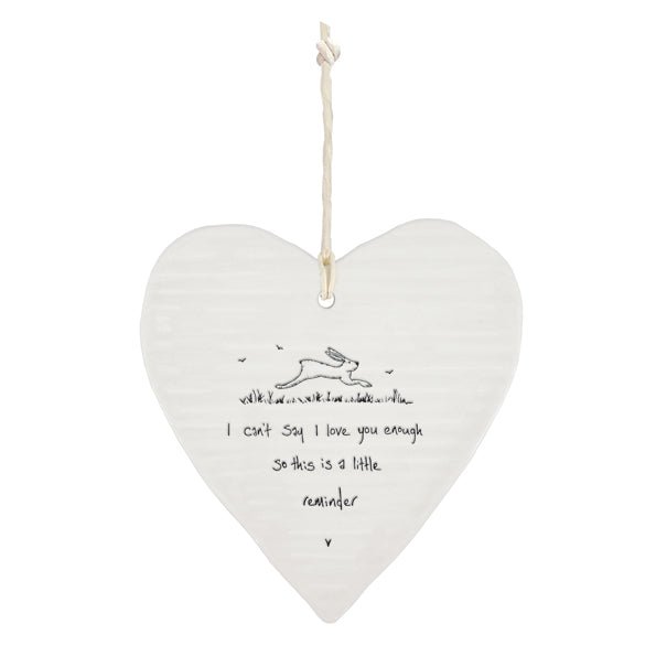 East of India Wobbly Round Heart - I Can't Say I Love You Enough - Baby&More