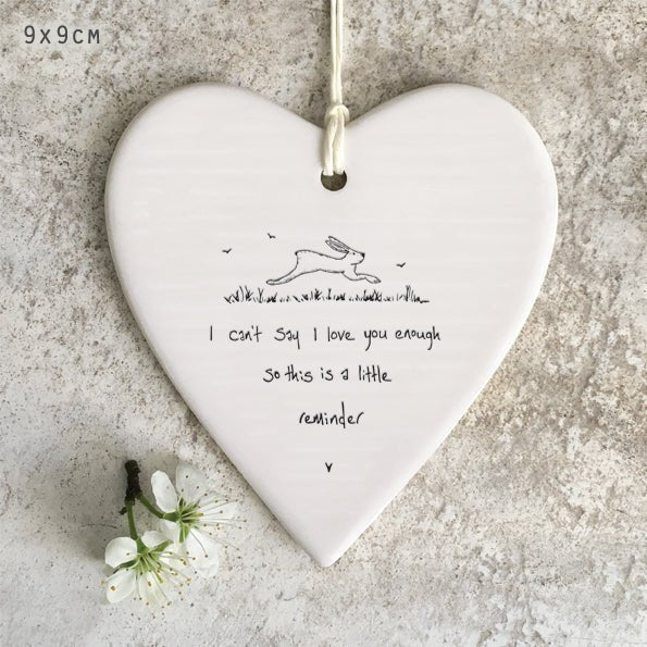 East of India Wobbly Round Heart - I Can't Say I Love You Enough - Baby&More