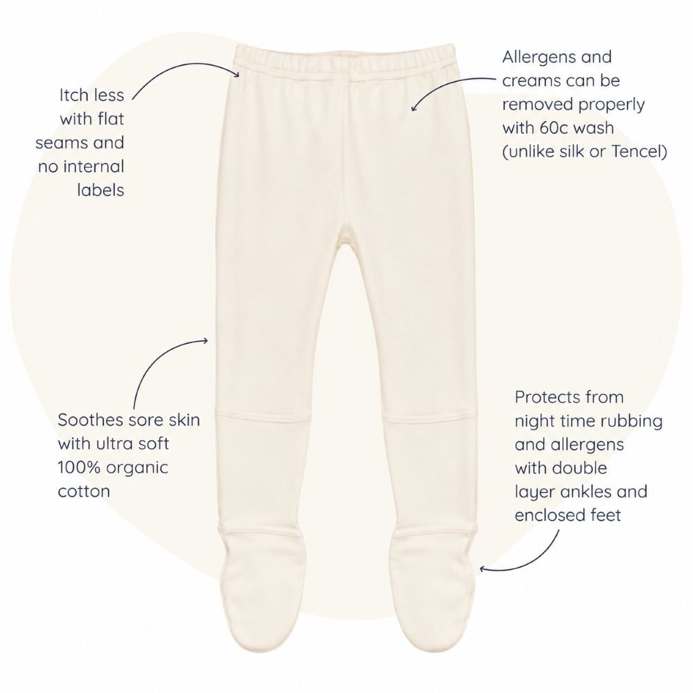 Eczema Clothing Eczema Ankle Protect Footed Pyjama Bottoms - 1-4 Years - Baby&More