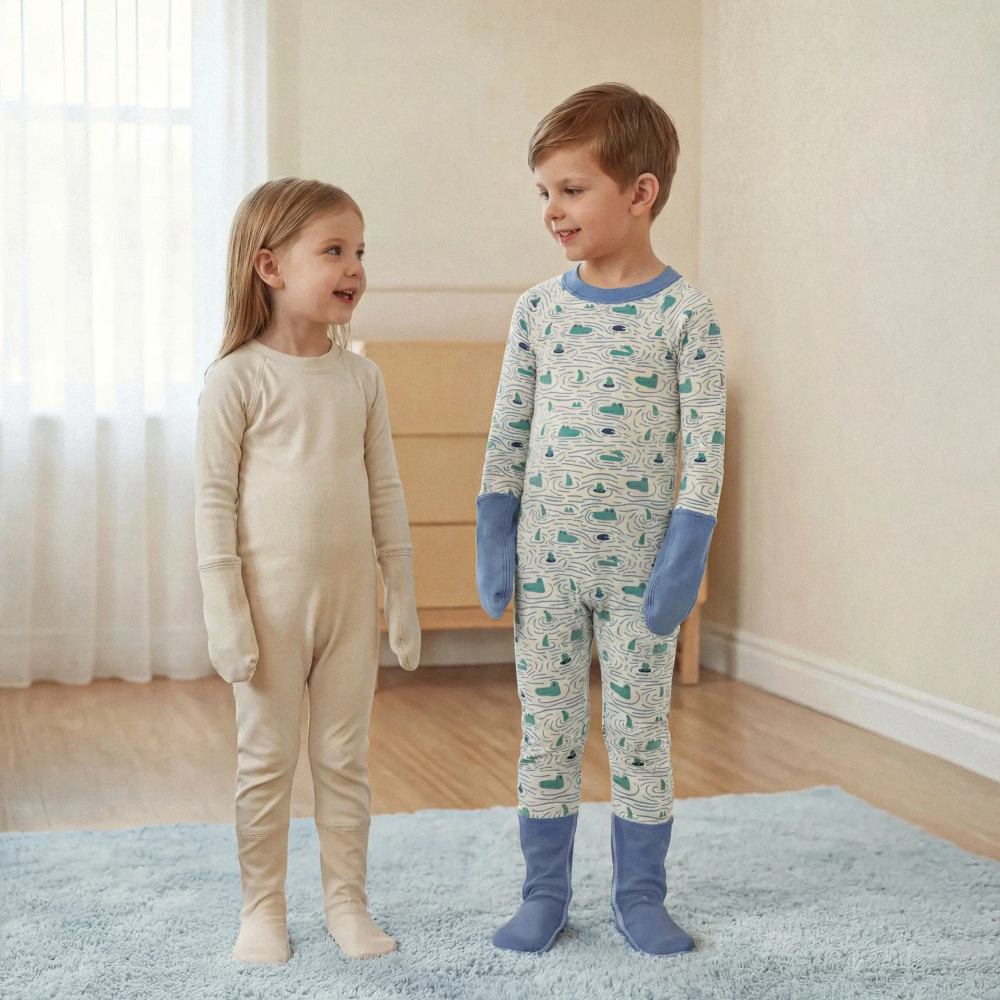 Eczema Clothing Scratch Mitten Footed Pyjamas - 5-12 Years - Baby&More