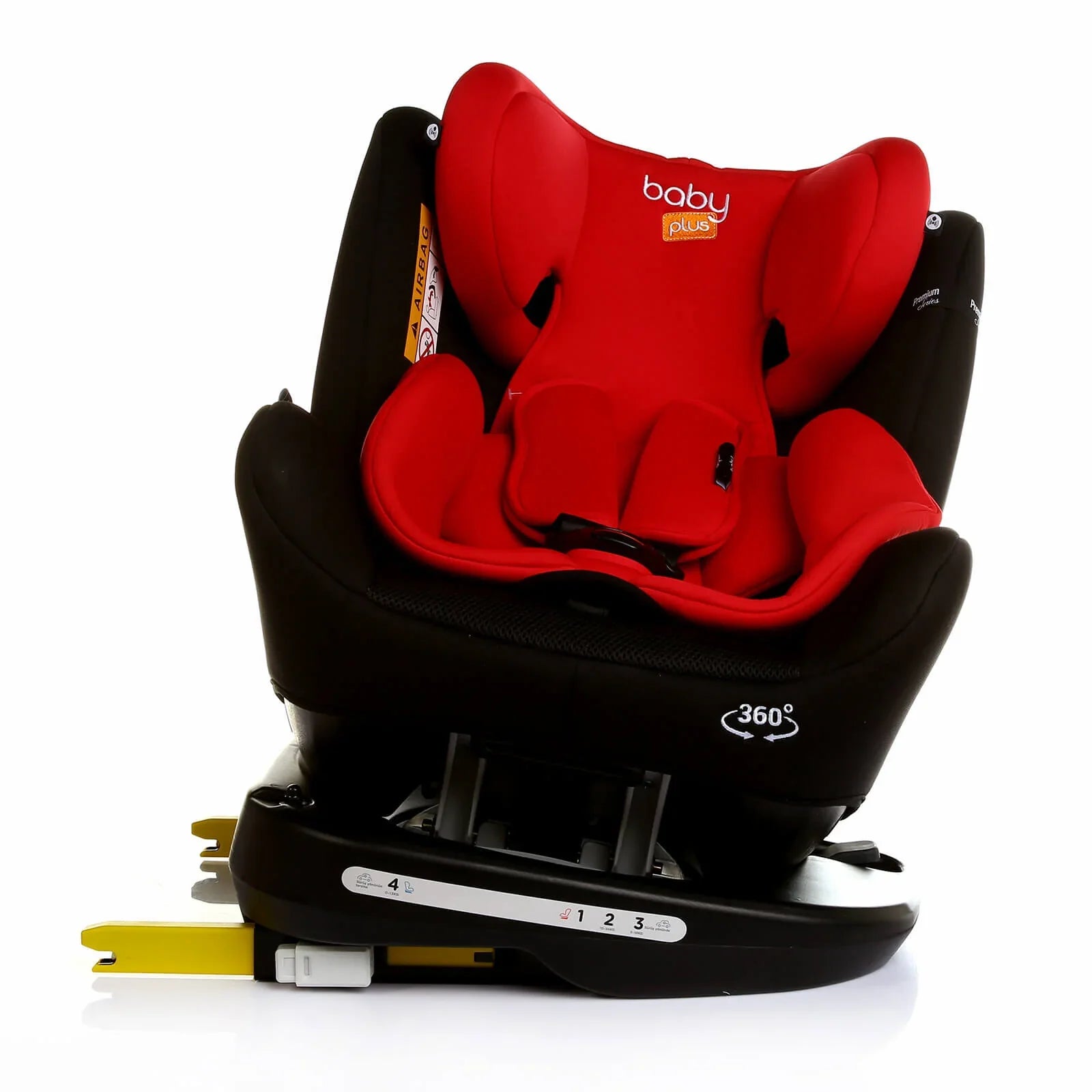 baby plus Orbitfix Group 0+/1/2/3 (Birth to 12 Years) Car Seat - Black Red