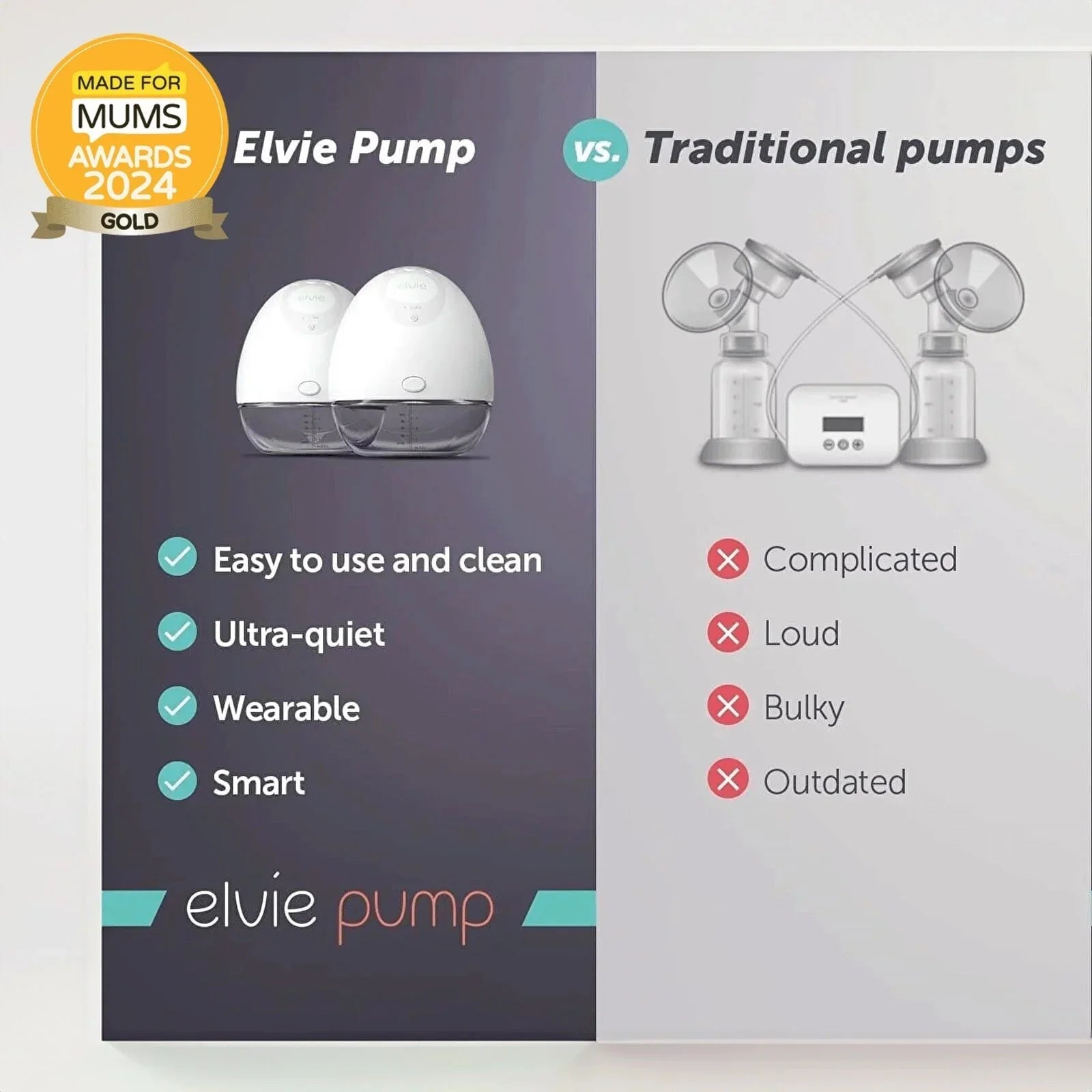 Elvie Pump Single Ultra - Quiet Wearable Electric Breast Pump - Baby&More