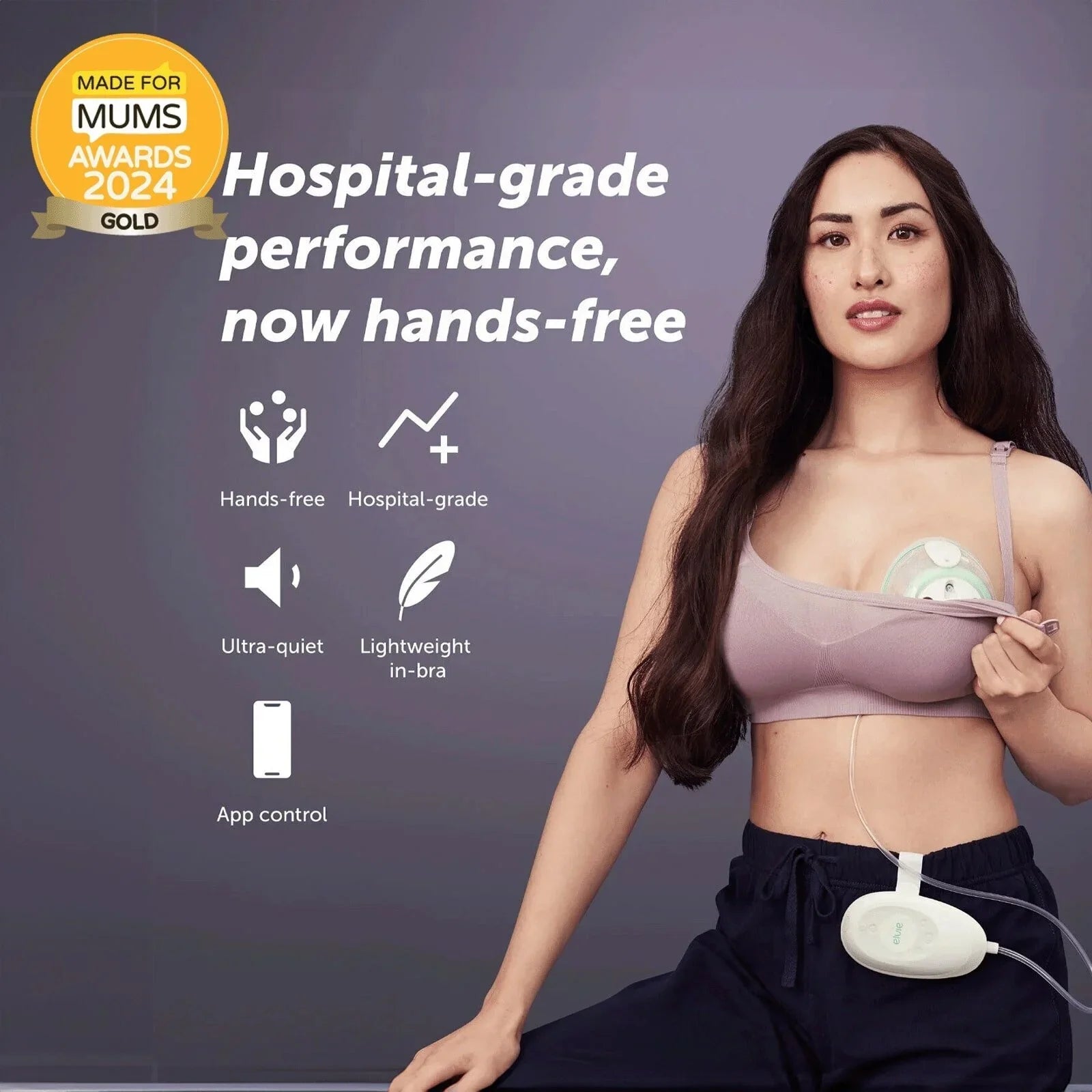 Elvie Stride Hands Free Single Electric Breast Pump - Baby&More
