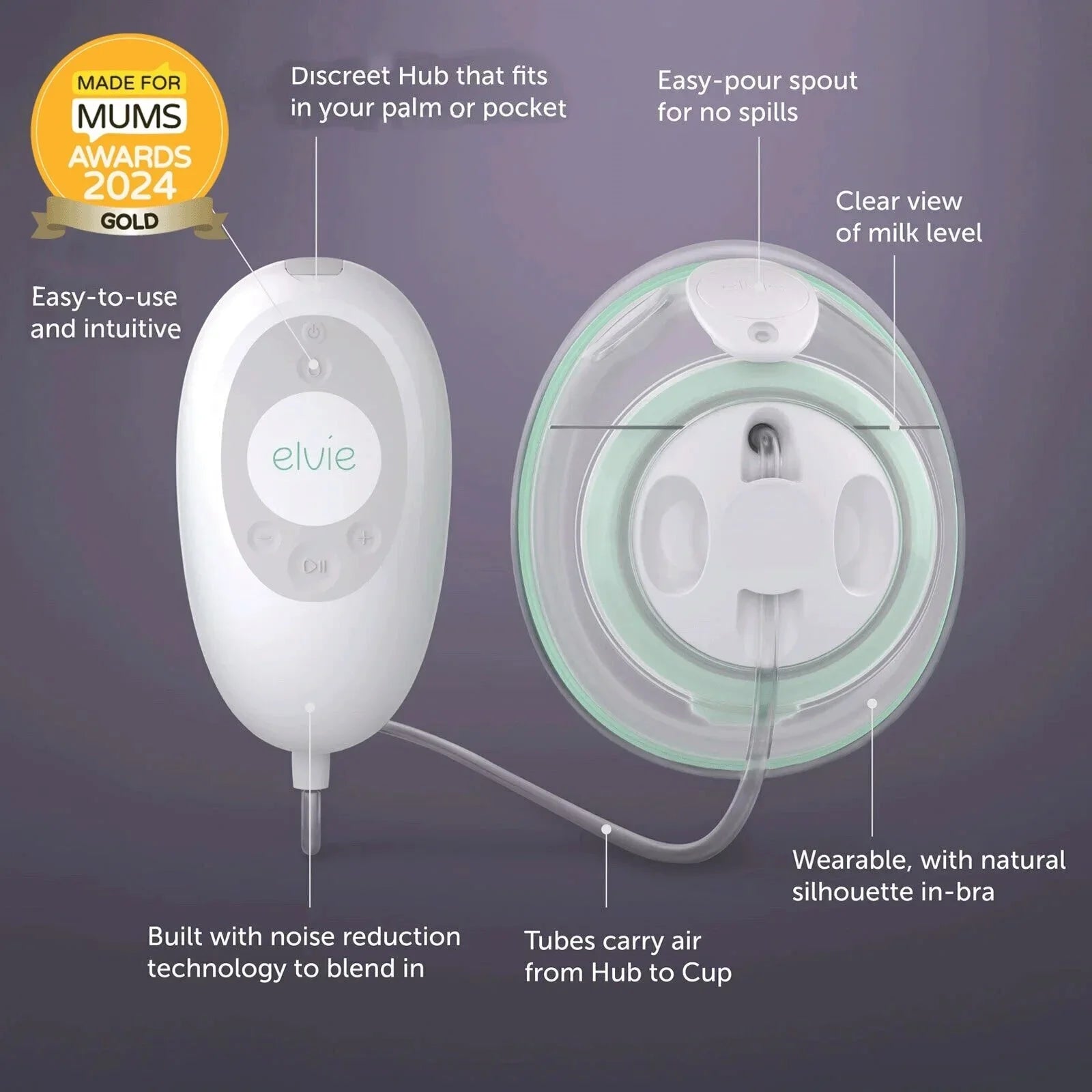 Elvie Stride Hands Free Single Electric Breast Pump - Baby&More