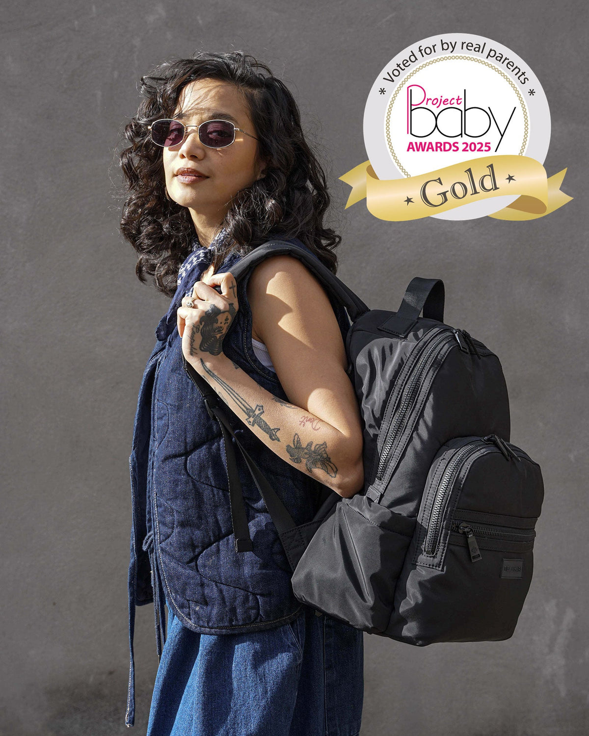 Tiba+Marl Elwood 2.0 Changing Backpack Black Woven