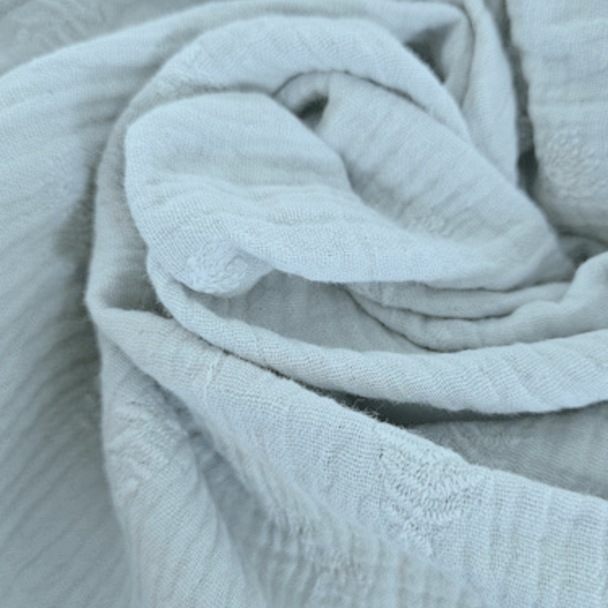 Embroidered Mohair Leaf Blanket - Blue