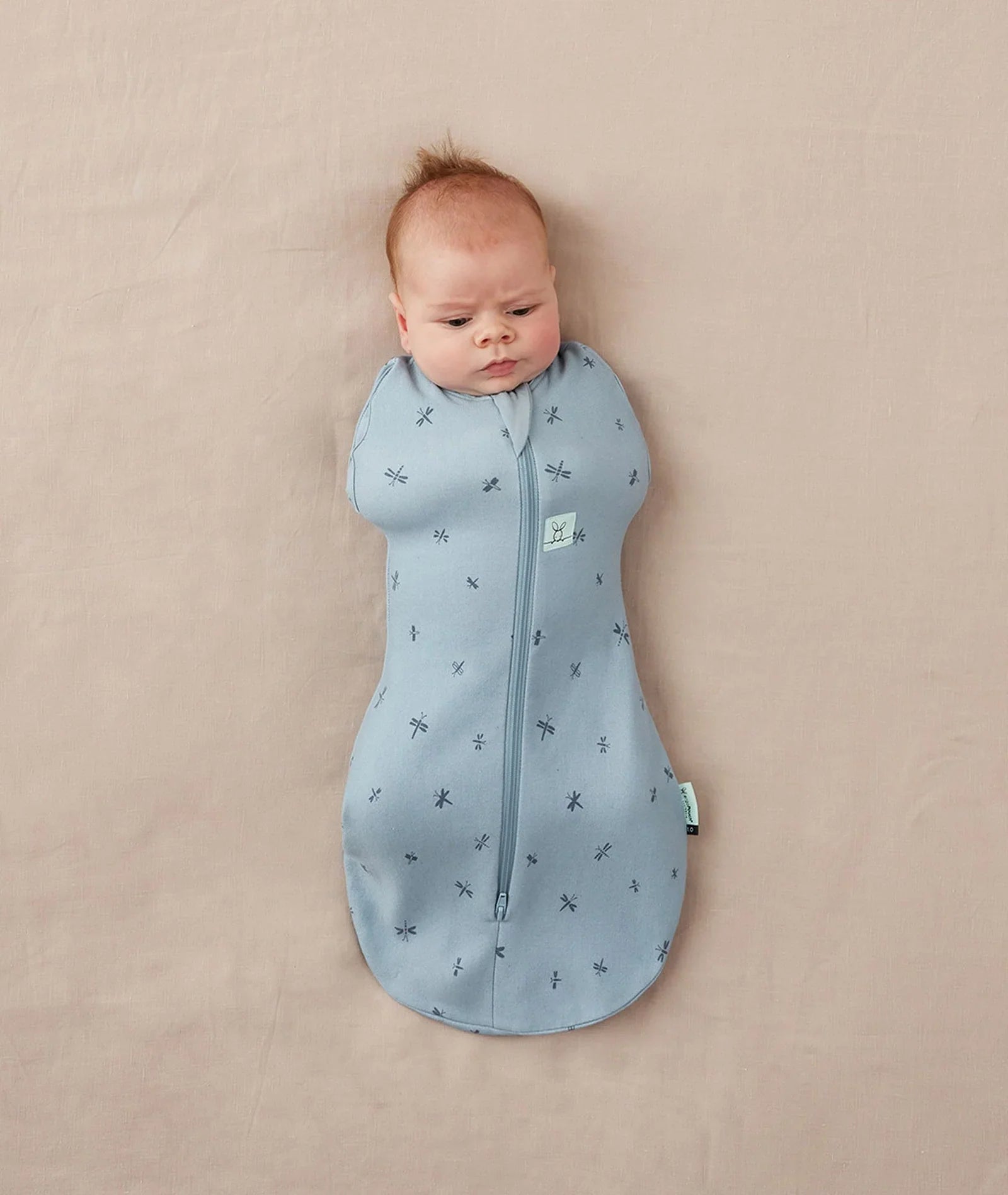 ergoPouch - Organic All Year Cocoon Swaddle Sleeping Bag - Dragonflies - 1.0 TOG - Baby&More