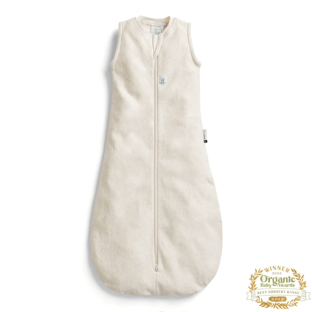 ergoPouch - Organic All Year Jersey Sleeping Bag - Oatmeal - 1.0 TOG - Baby&More