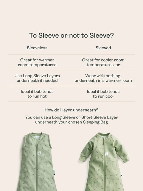 ergoPouch - Organic All Year Jersey Sleeping Bag - Oatmeal - 1.0 TOG - Baby&More