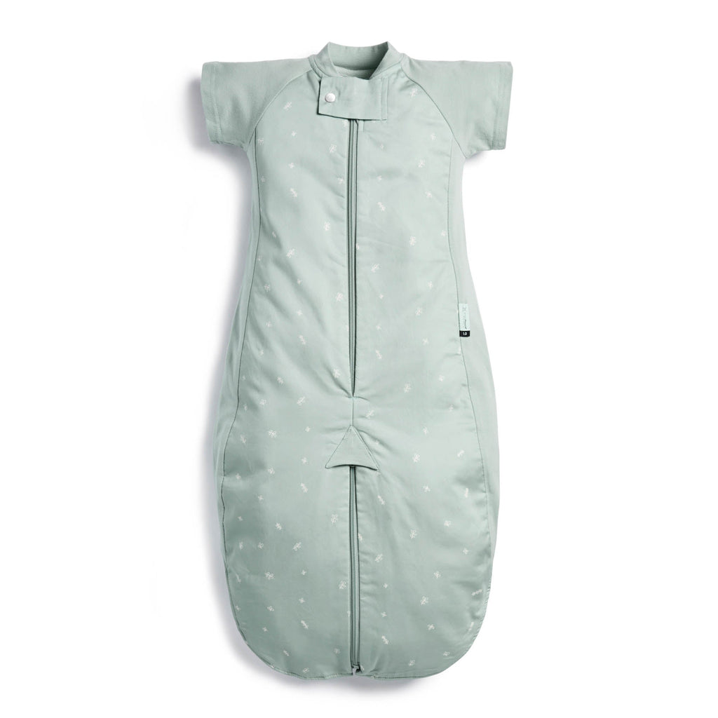 ergoPouch - Organic All Year Short Sleeved 2 in 1 Sleeping Suit Bag - Sage - 1.0 TOG - Baby&More