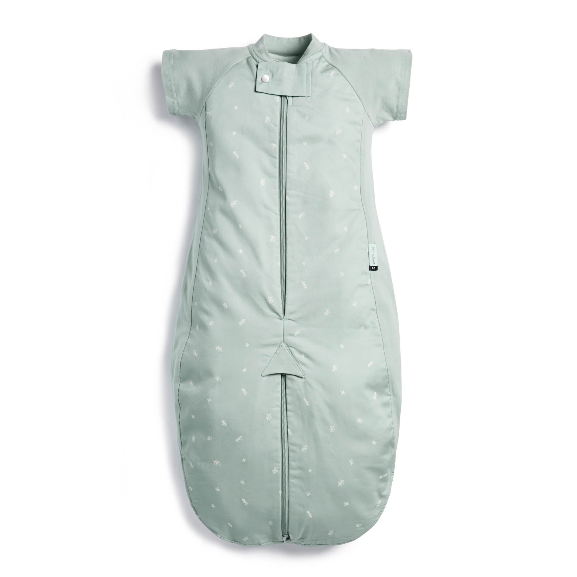 ergoPouch - Organic All Year Short Sleeved 2 in 1 Sleeping Suit Bag - Sage - 1.0 TOG - Baby&More