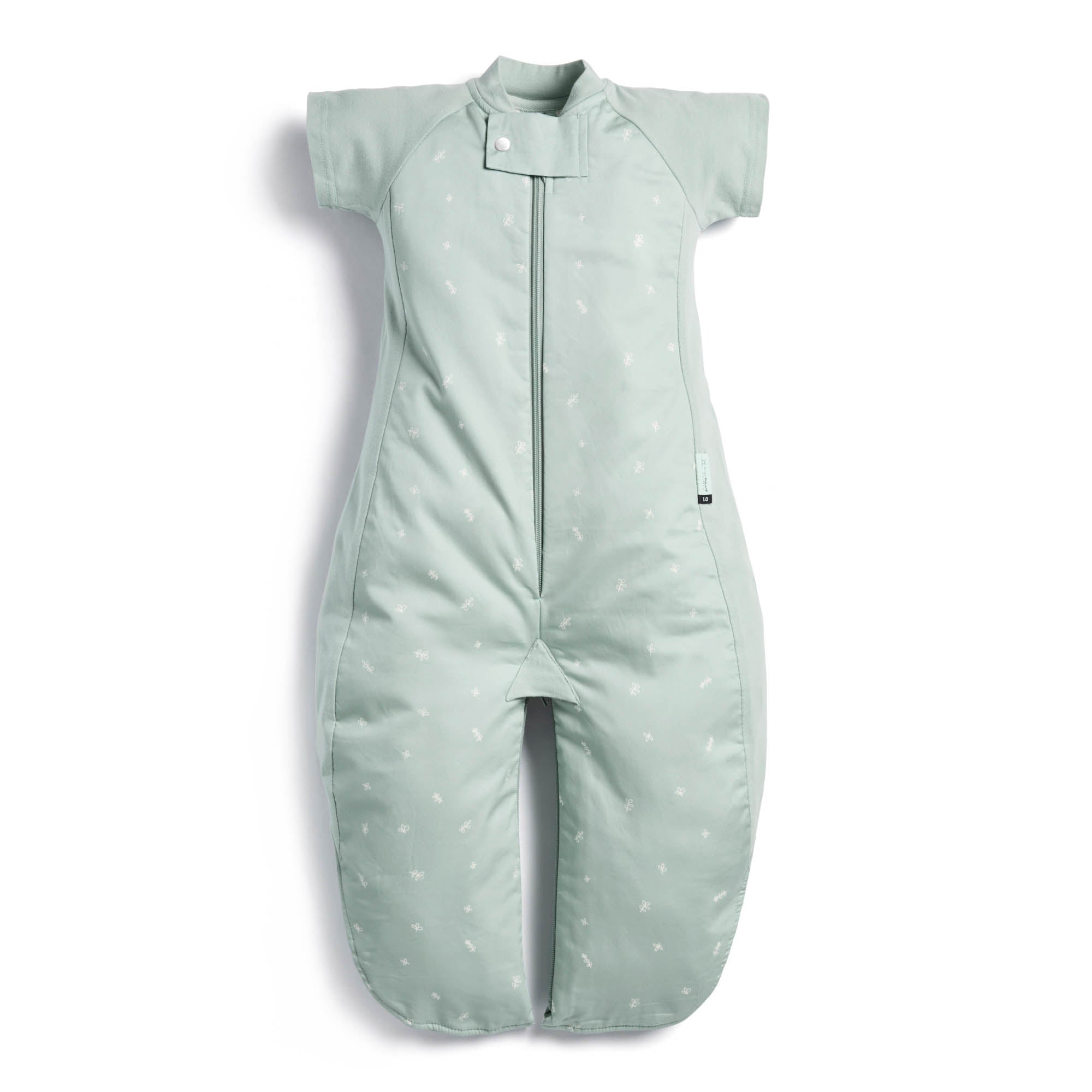 ergoPouch - Organic All Year Short Sleeved 2 in 1 Sleeping Suit Bag - Sage - 1.0 TOG - Baby&More