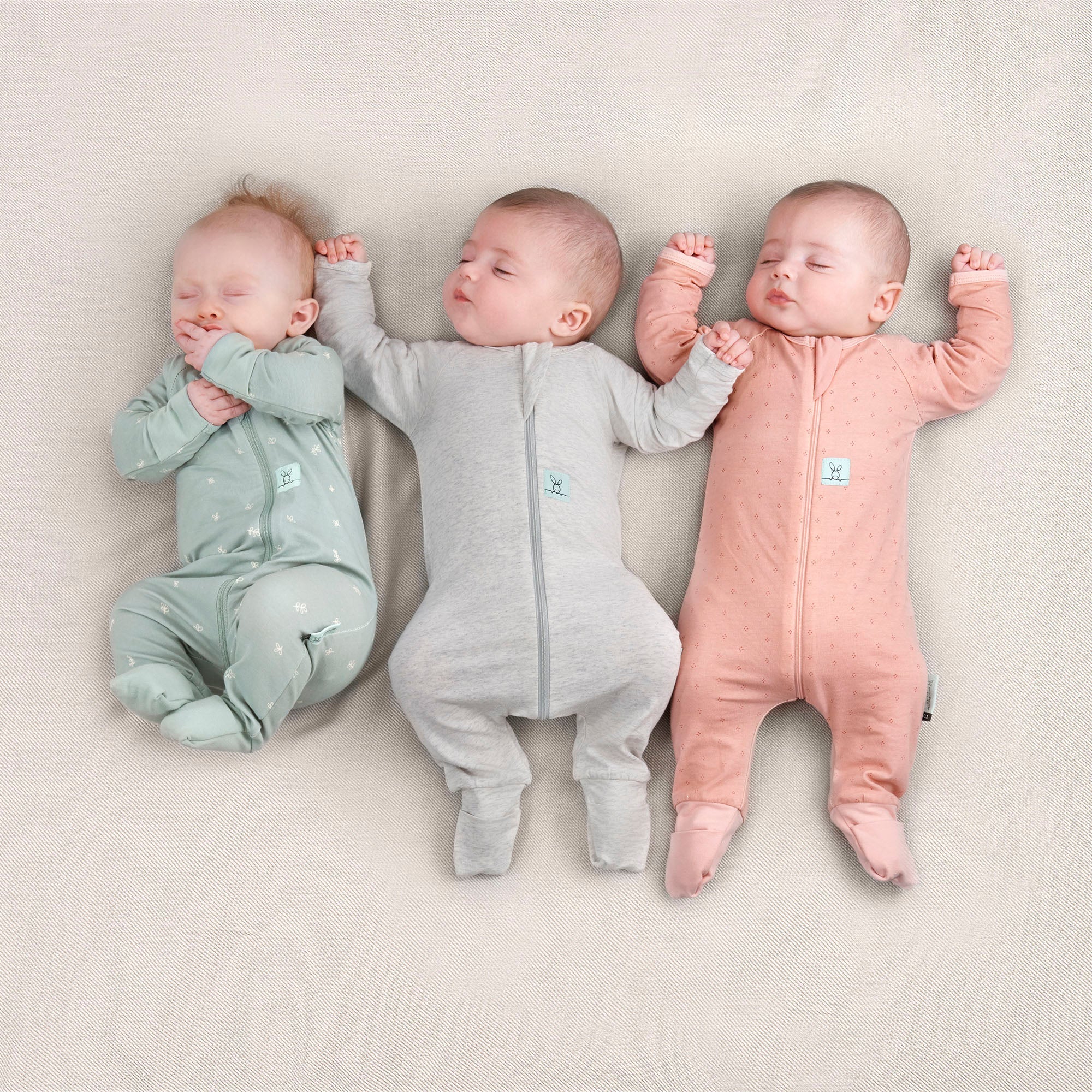 ergoPouch - Organic Layers Long Sleeve Babygrow Sleepsuit Sage - Mild 0.2 TOG - Baby&More