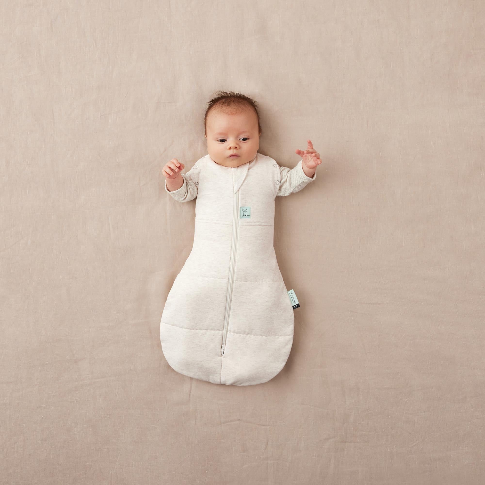 ergoPouch - Organic Winter Cocoon Swaddle Sleeping Bag - Oatmeal - 2.5 TOG - Baby&More