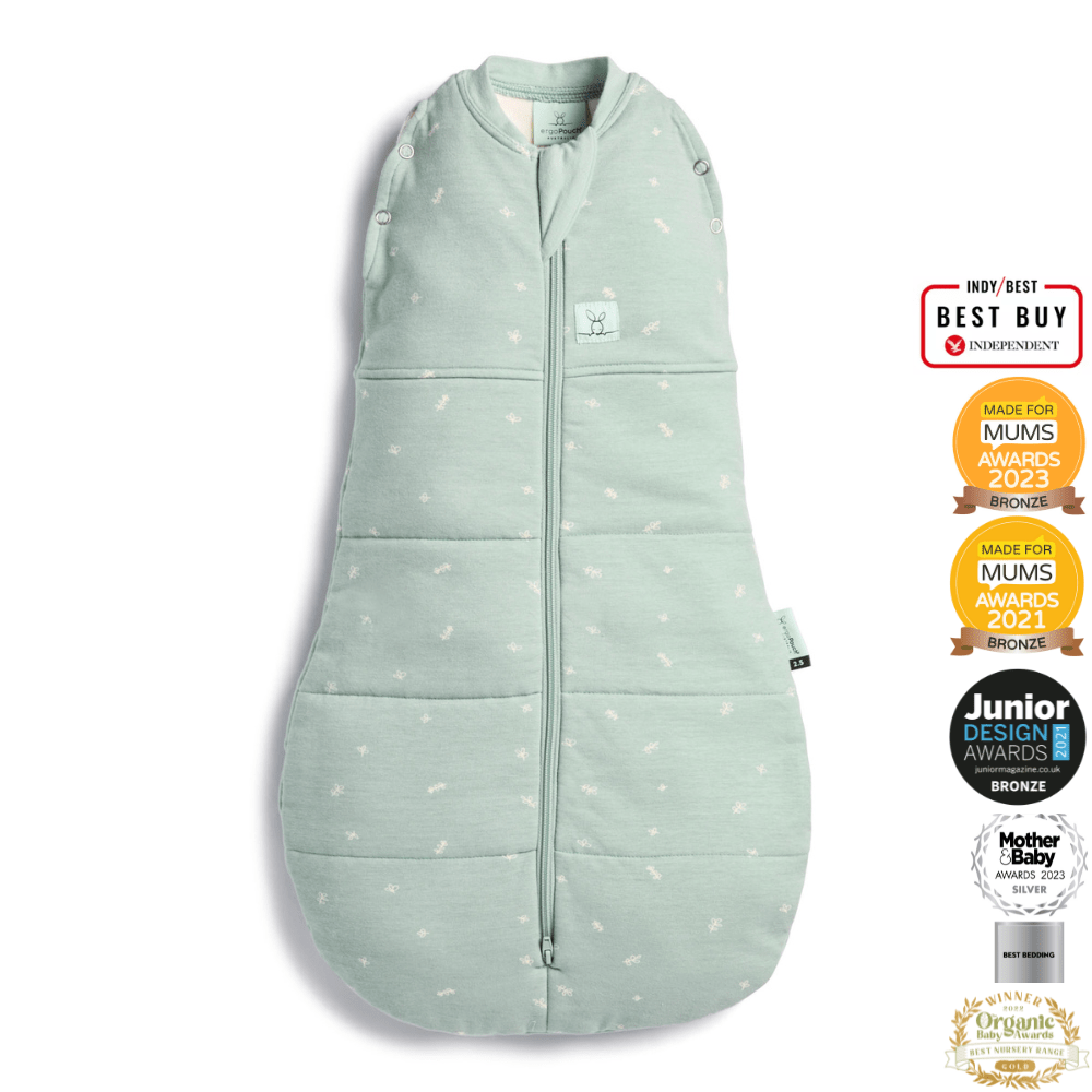 ergoPouch - Organic Winter Cocoon Swaddle Sleeping Bag - Sage - 2.5 TOG - Baby&More