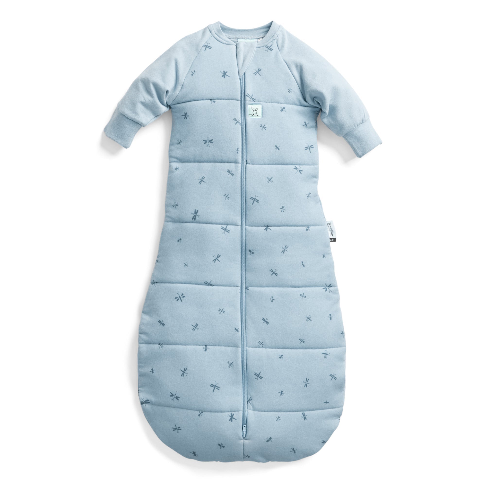 ergoPouch - Organic Winter Jersey Sleeping Bag - Blue Dragonflies - 3.5 TOG - Baby&More