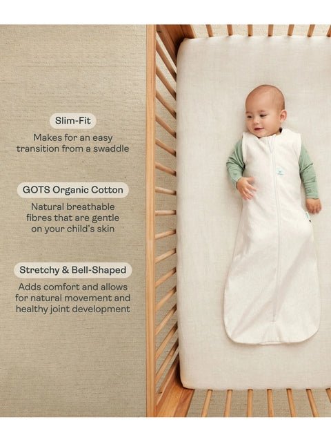 ergoPouch - Organic Winter Jersey Sleeping Bag - Sage - 3.5 TOG - Baby&More