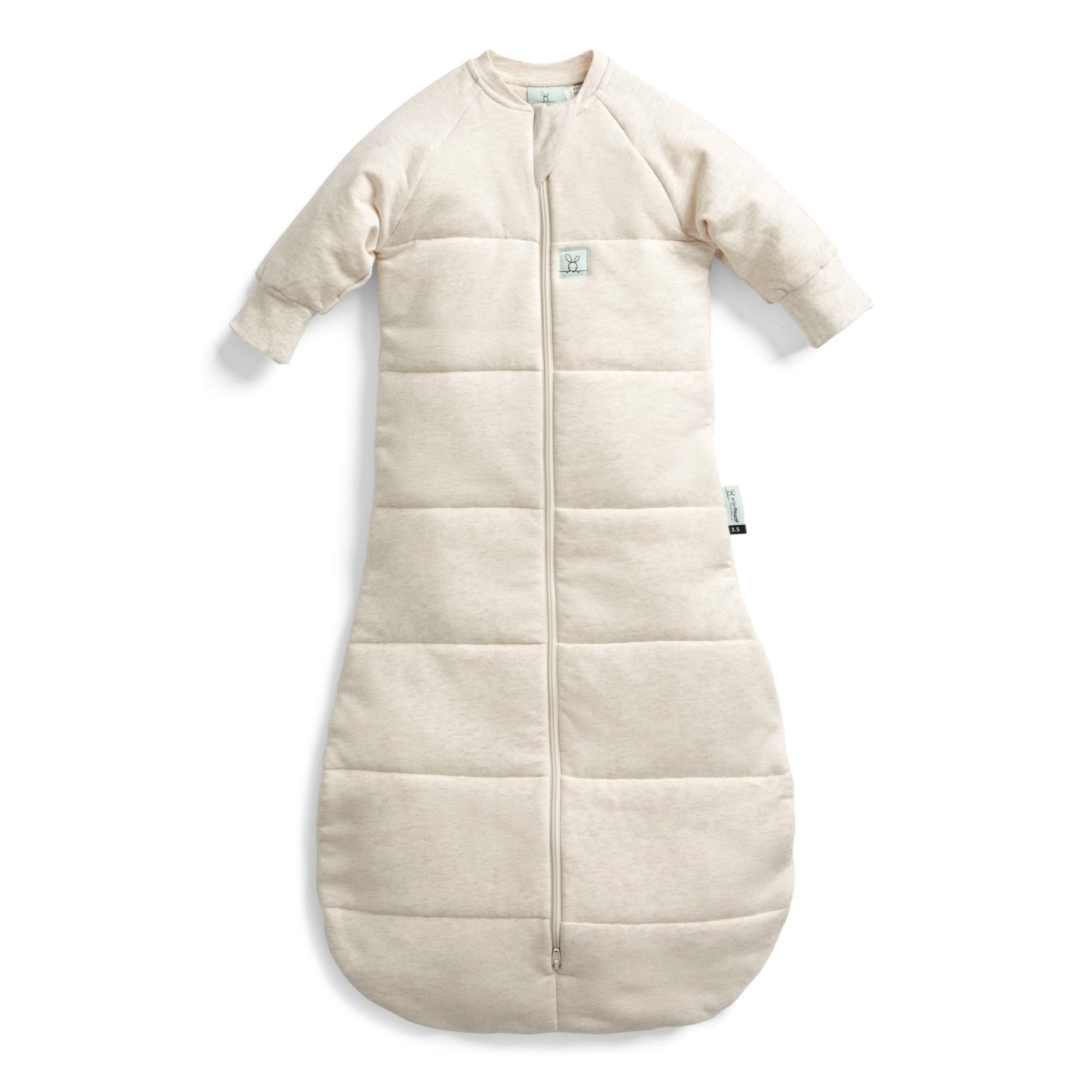 ergoPouch - Organic Winter Long Sleeved Jersey Sleeping Bag - Oatmeal - 2.5 TOG - Baby&More