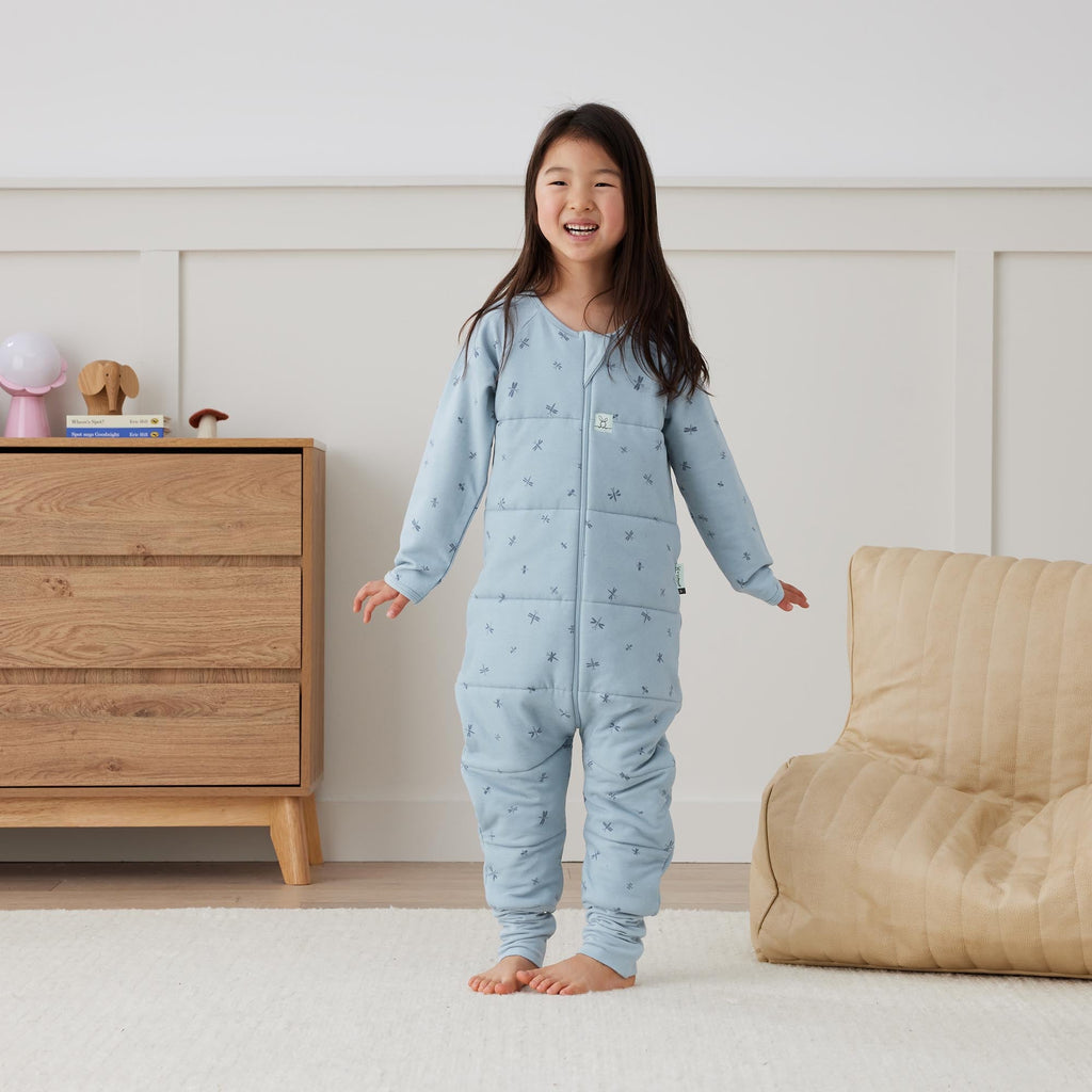 ergoPouch - Organic Winter Long Sleeved Sleep Onesie - Dragonflies - 2.5 TOG - Baby&More