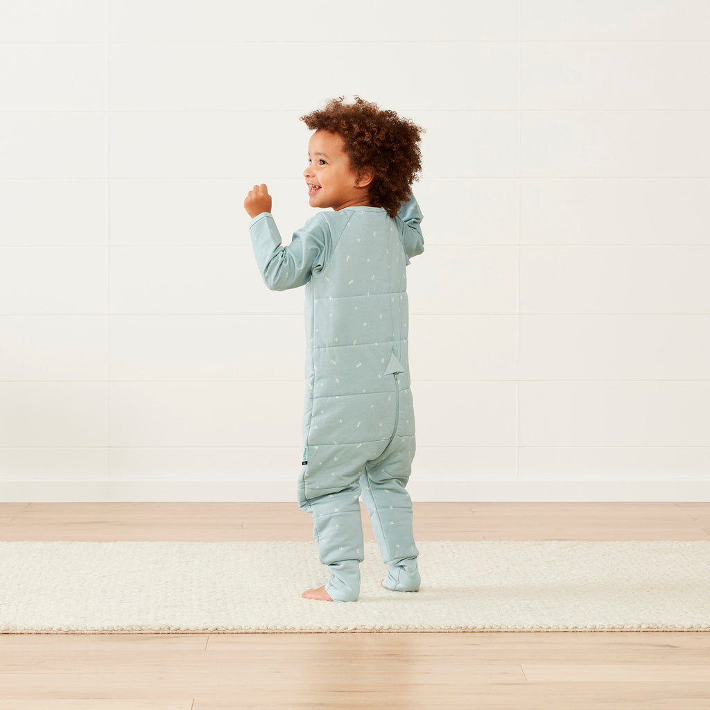 ergoPouch - Organic Winter Long Sleeved Sleep Onesie - Sage - 2.5 TOG - Baby&More