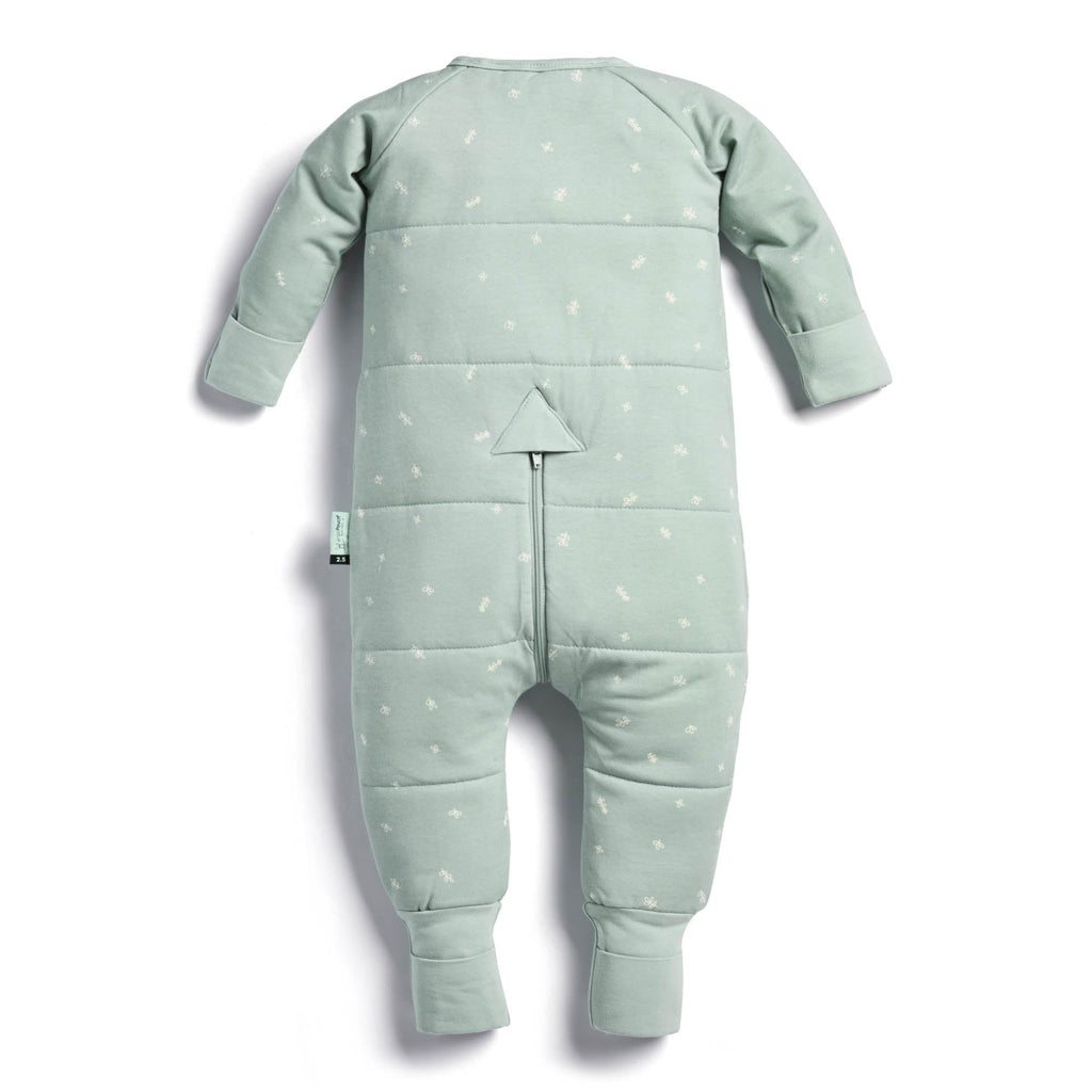 ergoPouch - Organic Winter Long Sleeved Sleep Onesie - Sage - 3.5 TOG - Baby&More