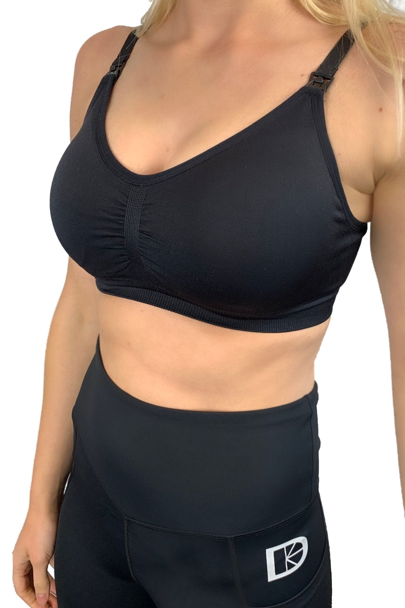 Everyday Seamfree Maternity & Nursing Bra in B to F Cup - Black - Baby&More