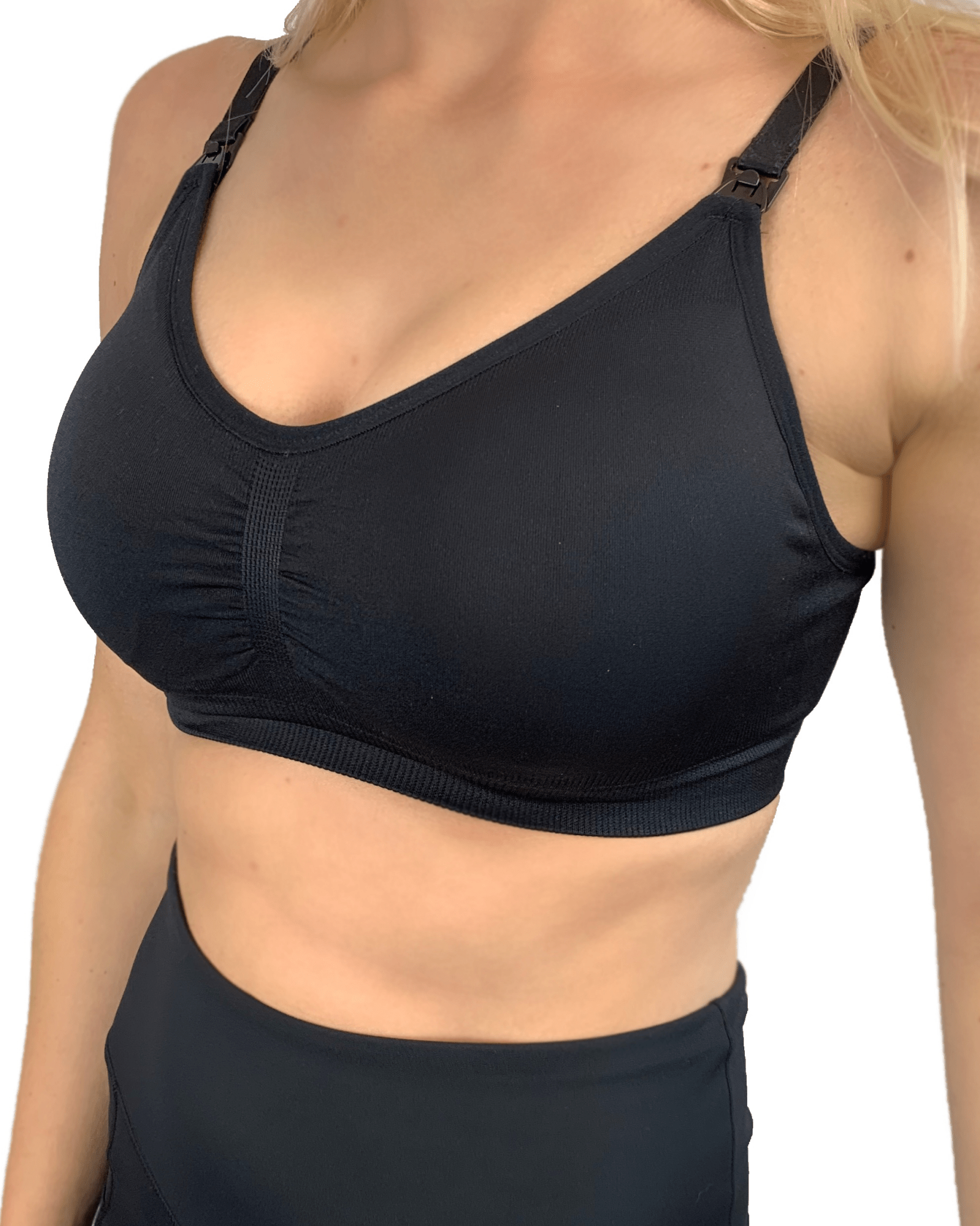 Everyday Seamfree Maternity & Nursing Bra in B to F Cup - Black - Baby&More