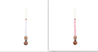 Beech & Silicone Dummy / Pacifier Clip