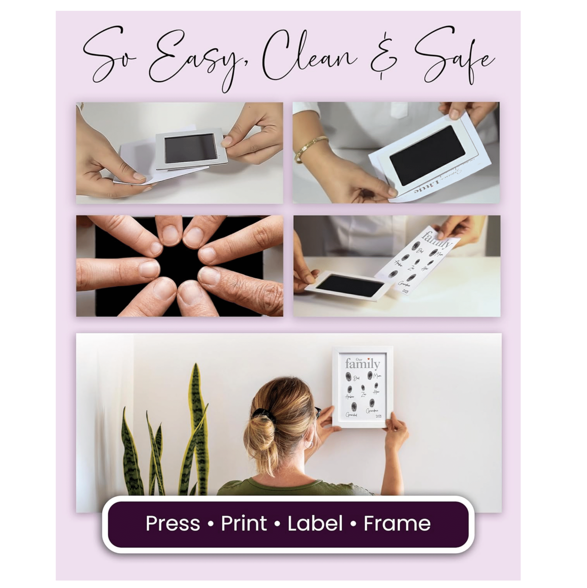 Family Fingerprints Picture Frame - Baby&More