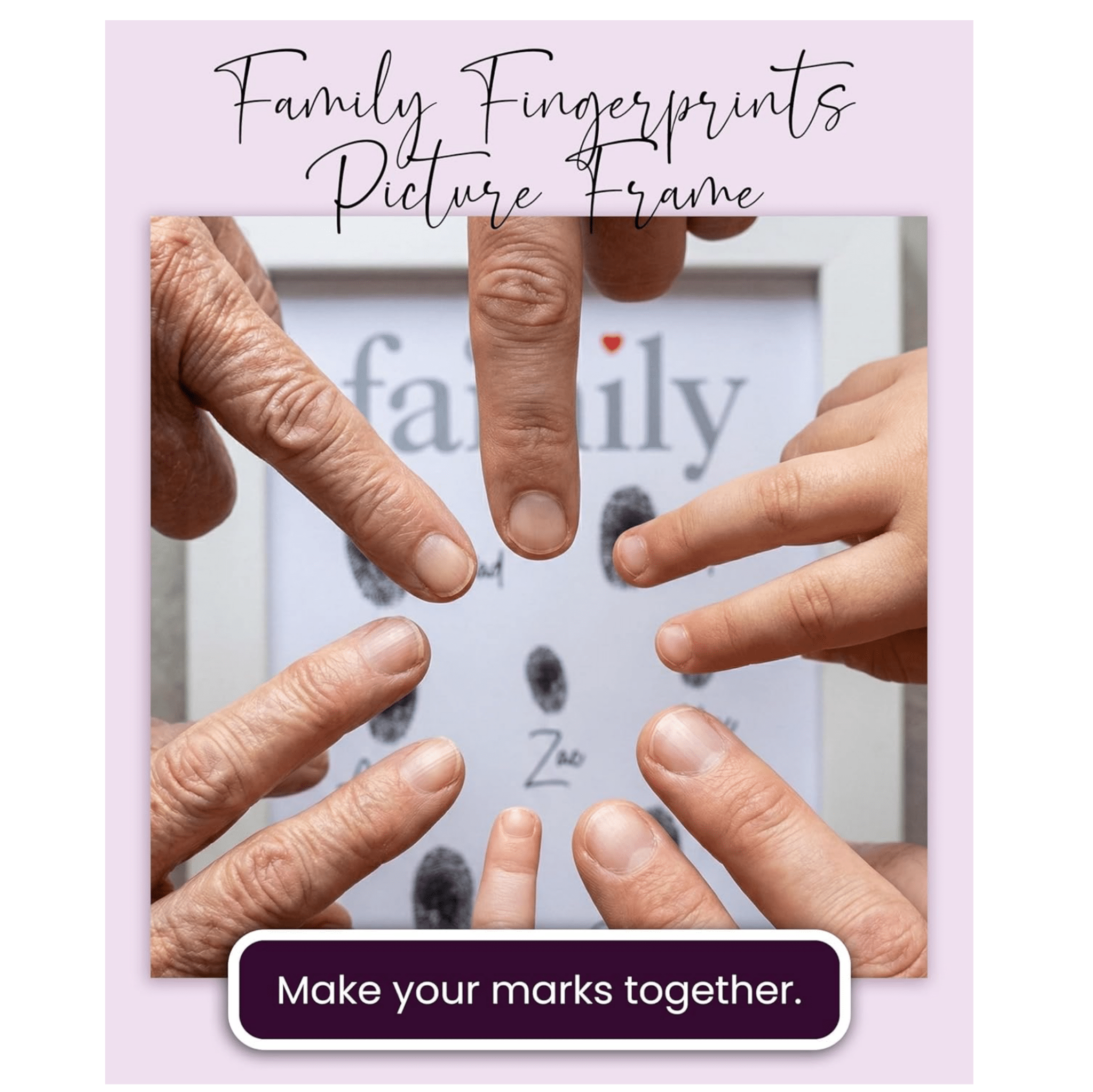 Family Fingerprints Picture Frame - Baby&More